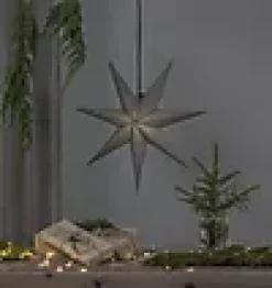 Adventstjerne i papir grå 70cm