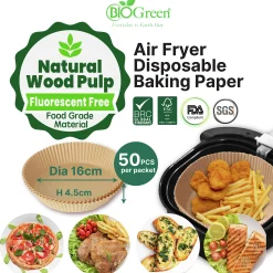 Airfryerpapir runde ø16cm 50stk
