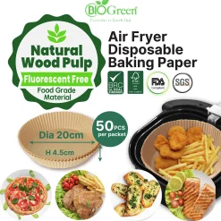 Airfryerpapir runde ø20cm 50stk