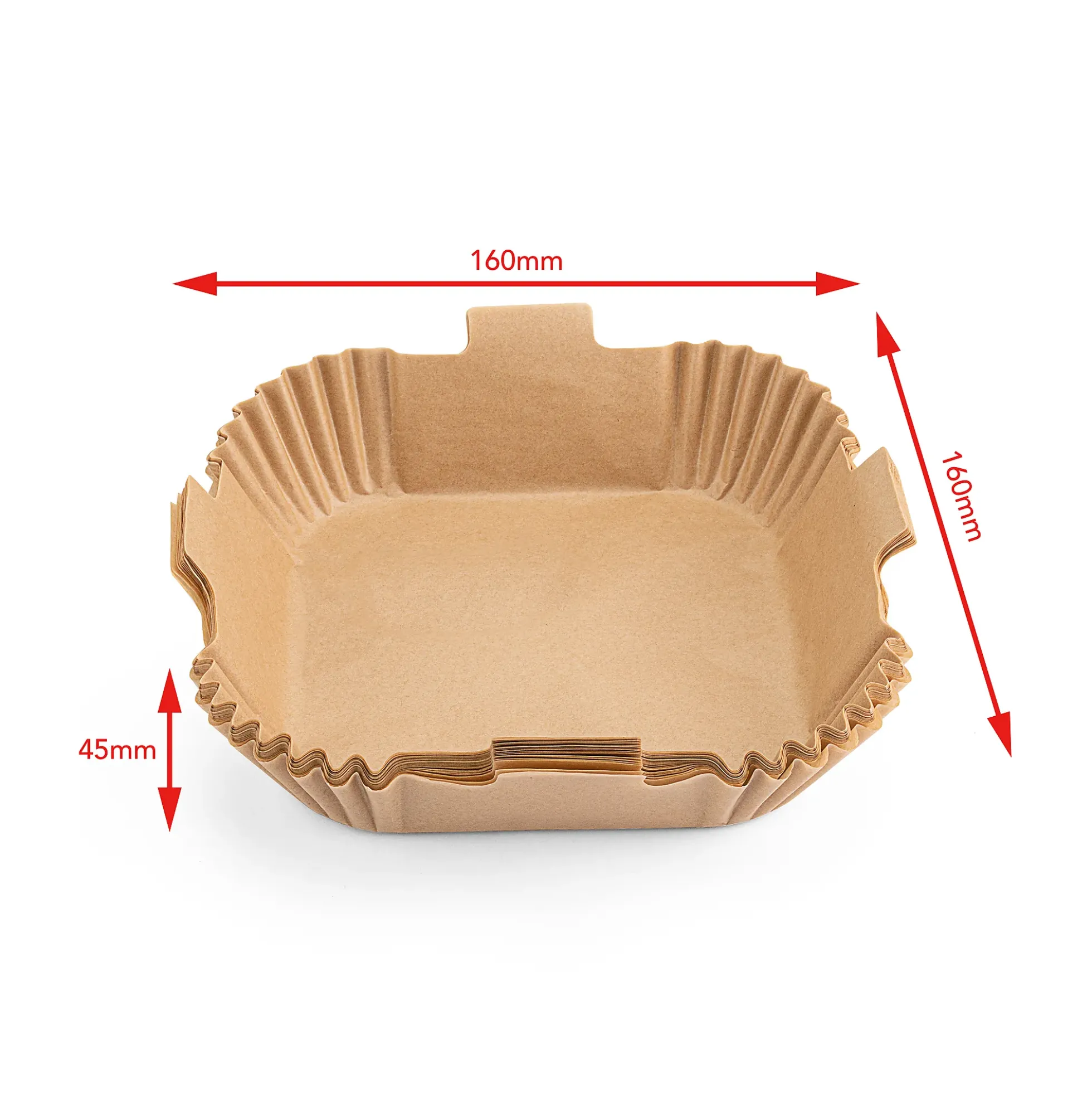 Airfryer papir 16x16cm 50stk
