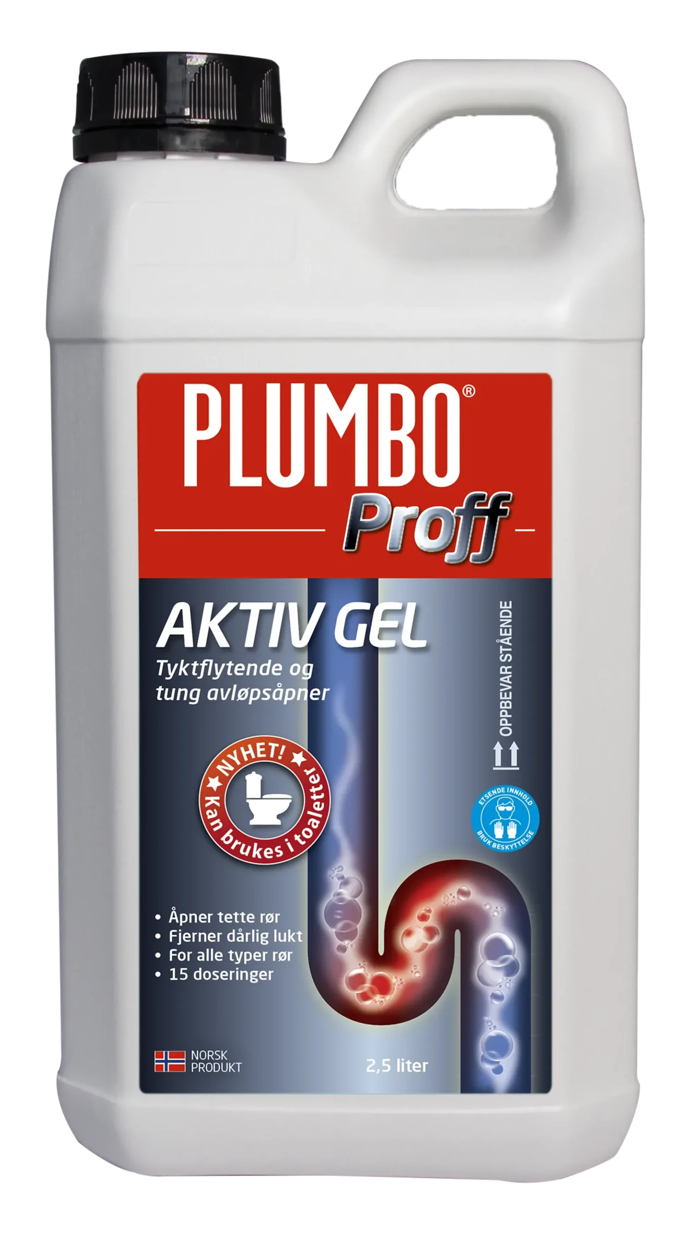 Avløpsåpner Proff Aktiv Gel 2,5l