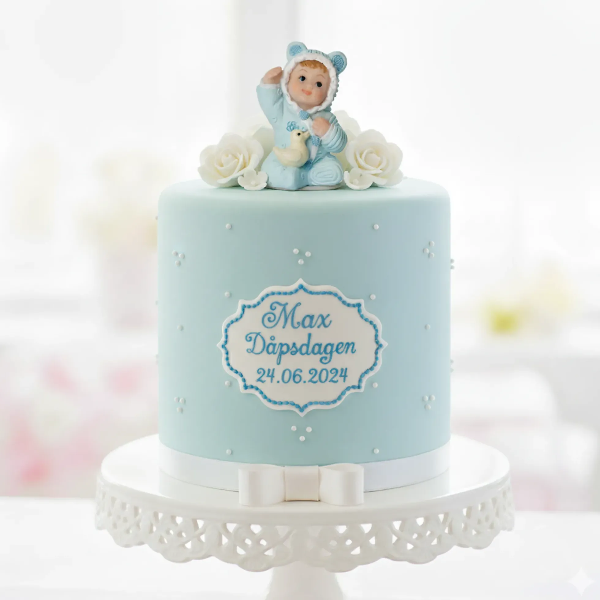 Baby med and blå 5,5cm
