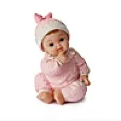 Baby sittende rosa 8cm