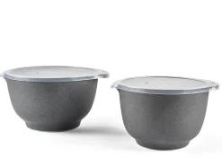 Bakebollesett Margrethe med lokk pebble svart 2+3l