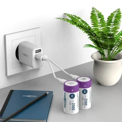 Batteri Cx2 oppladbart USB-C med ladekabel