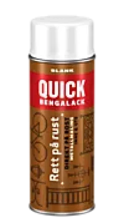Bengalack Rett på rust spray hvit blank 400ml