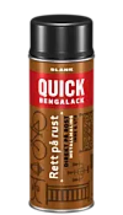 Bengalack Rett på rust spray sort blank 400ml
