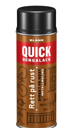 Bengalack Rett på rust spray sort blank 400ml