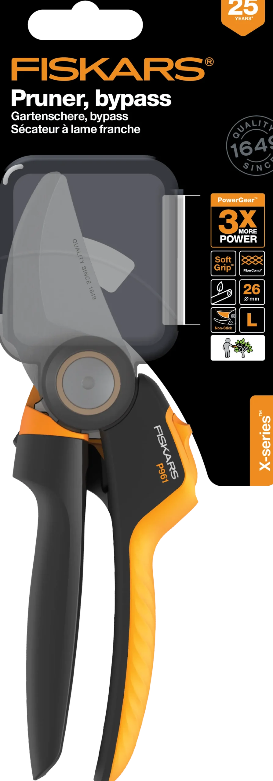 Beskjæringssaks sideskjær X-series Powergear large SS