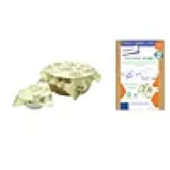 Bivokspapir ark medium og large 2stk assortert