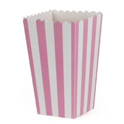 Boks Popcorn Rosa Stripet 6stk