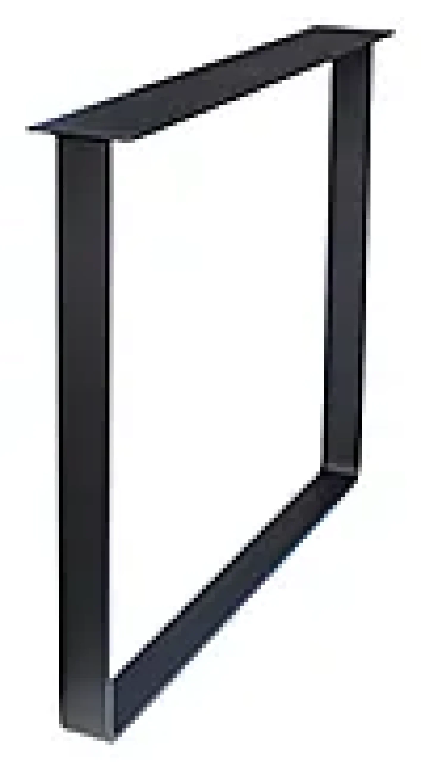 Bordben Square struktur svart 710mm