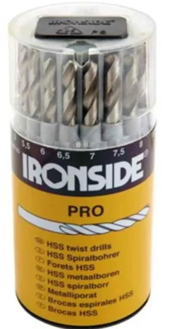 Borsett hss for metall 19 deler pro 1-10mm i box