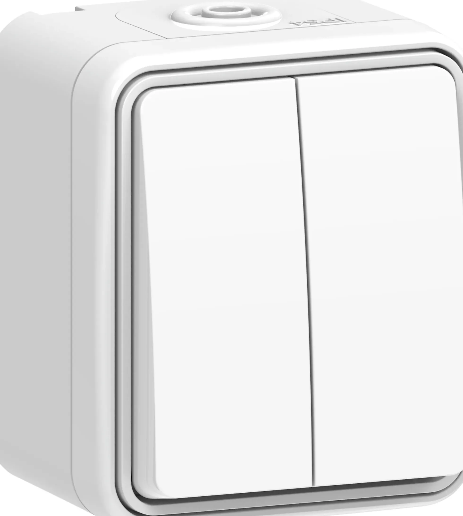 Bryter dobbel utenpåliggende Connect 2Home kapslet IP54