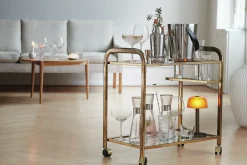 CHAMPAGNEKJØLER I STÅL MED LÆRHÅNDTAK 33CM