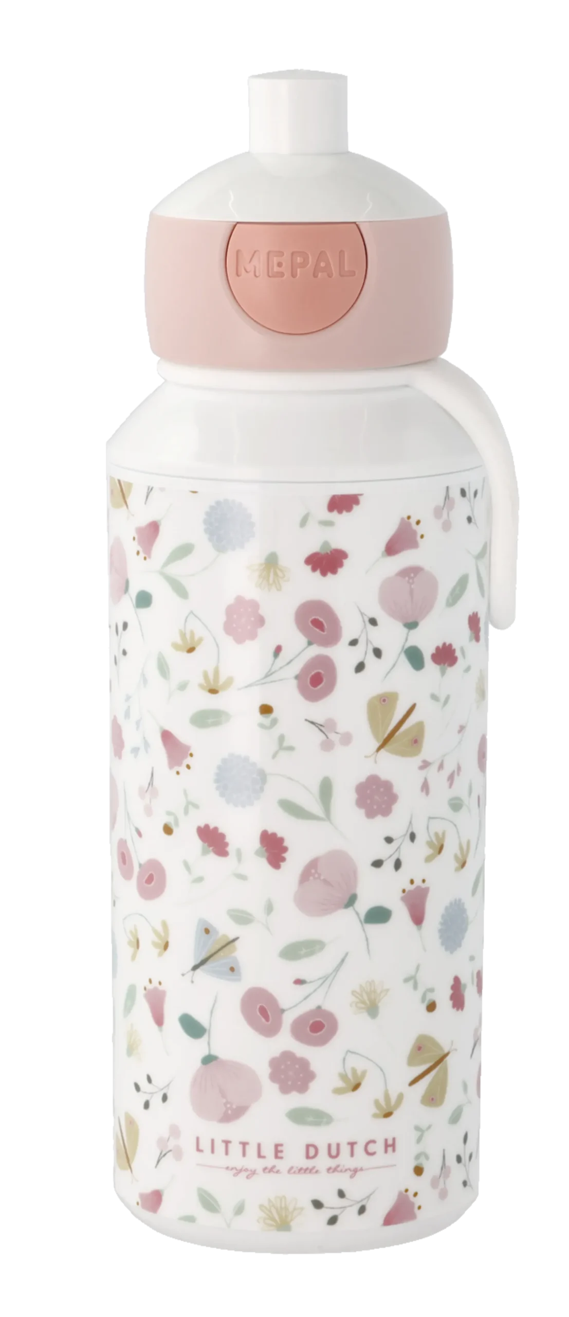 DRIKKEFLASKE POP-UP CAMPUS 400 ML FLOWERS & BUTTERFLIES
