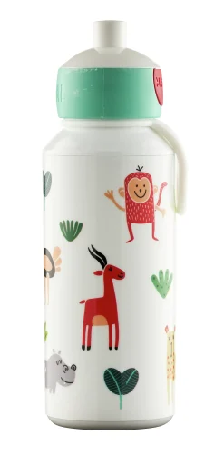 Drikkeflaske pop-up dyrevenner 400ml