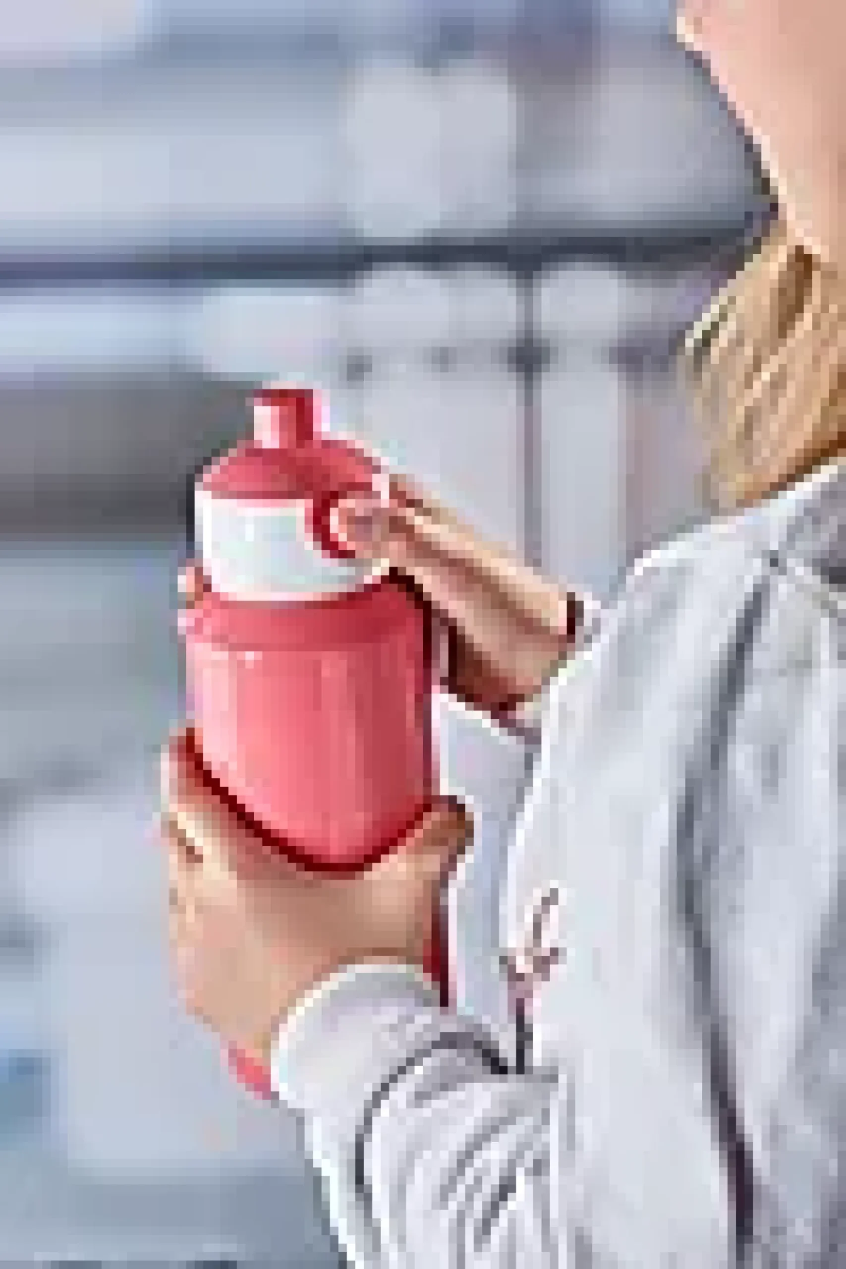Drikkeflaske pop-up rosa 400ml