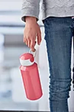 Drikkeflaske pop-up rosa 400ml
