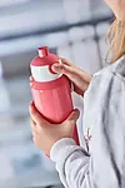 Drikkeflaske pop-up rosa 400ml