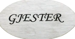 Dørskilt Gjester oval