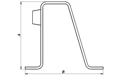 DØRSTOPPER 180MM VARMGALVALVANISERT