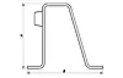 DØRSTOPPER 180MM VARMGALVALVANISERT