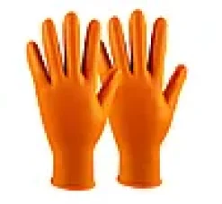 Engangshansker ekstra tykke oransje nitril 100 pk. Str. XL