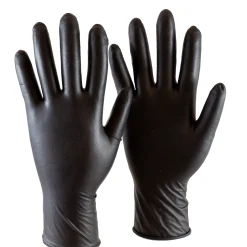 Engangshansker pudderfri sorte nitril 100 pk. Str. S