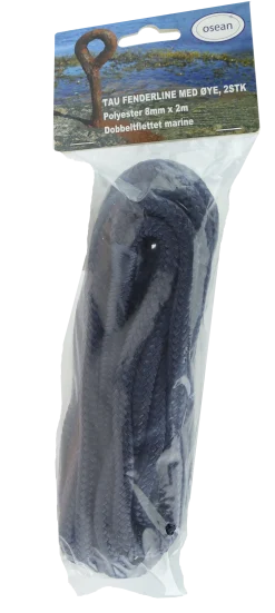 Fenderline flettet polyester marine 8mmx2m 2stk