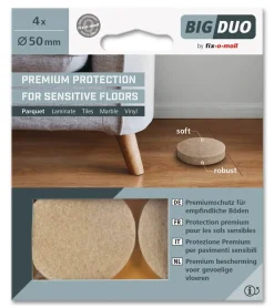 Filt Bigduo parkett Ø50mm Beige 4stk