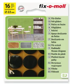 FILT TIL STOL&BORD Ø22MM BRUN 16STK FIX-O-MOLL