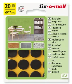 FILT TIL STOL&BORD Ø17MM BRUN 20STK FIX-O-MOLL