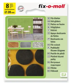 FILT TIL STOL&BORD Ø28MM BRUN 8STK FIX-O-MOLL