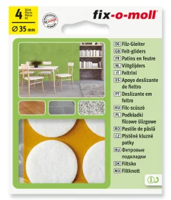 FILT TIL STOL&BORD Ø35MM HVIT 4STK FIX-O-MOLL