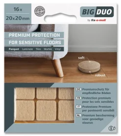 FILTKNOTT BEIGE 20x20 SK GLATT OVERFLATE,STØYREDUSERENDE