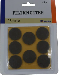 Filtknott brun 28mm 8stk