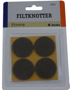 Filtknott brun 35mm 4stk