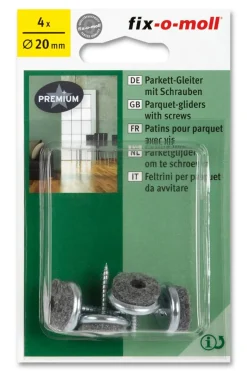 Filtknott i 100% ull med skrue 20mm
