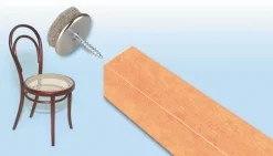 Filtknott i 100% ull med skrue 28mm