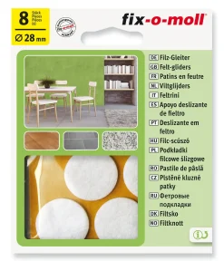 Filtknott til stol og bord ø28mm 8stk