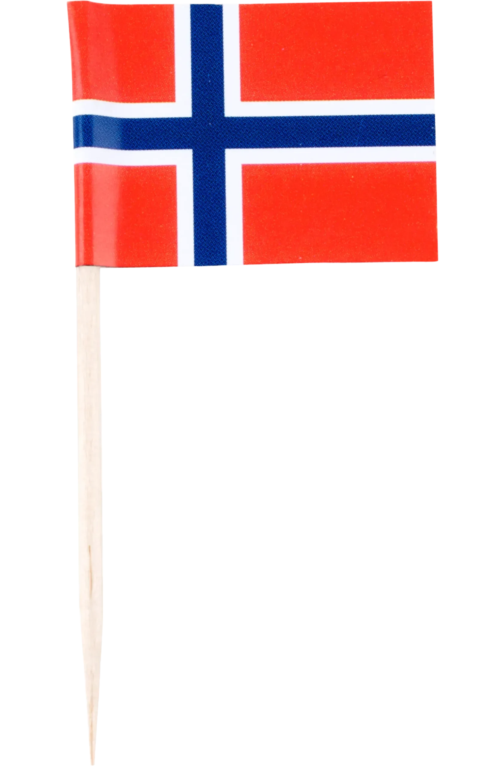 Flagg norsk på trepinne 10stk