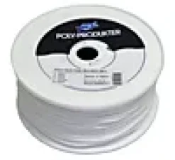 Flettet polyesterline hvit 5.00mmx100 m
