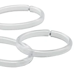 Forhengsringer Clips Transparent Plast 12Stk