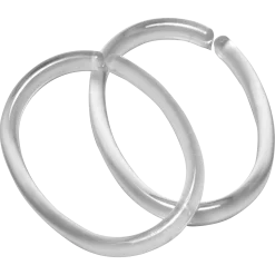 Forhengsringer Clips Transparent Plast 12Stk