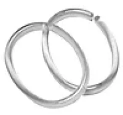 Forhengsringer Clips Transparent Plast 12Stk
