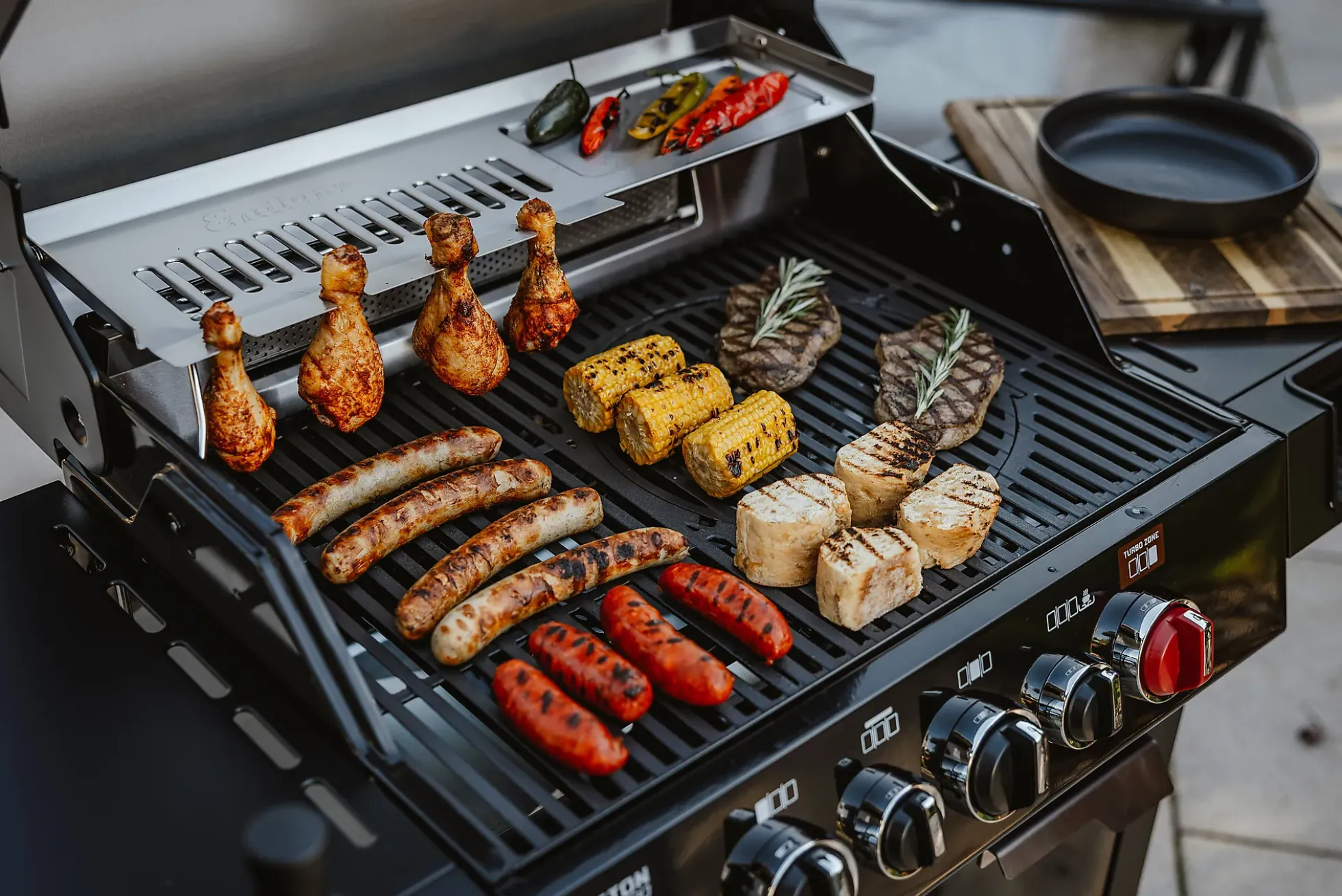 Gassgrill Boston Black 3 brenner