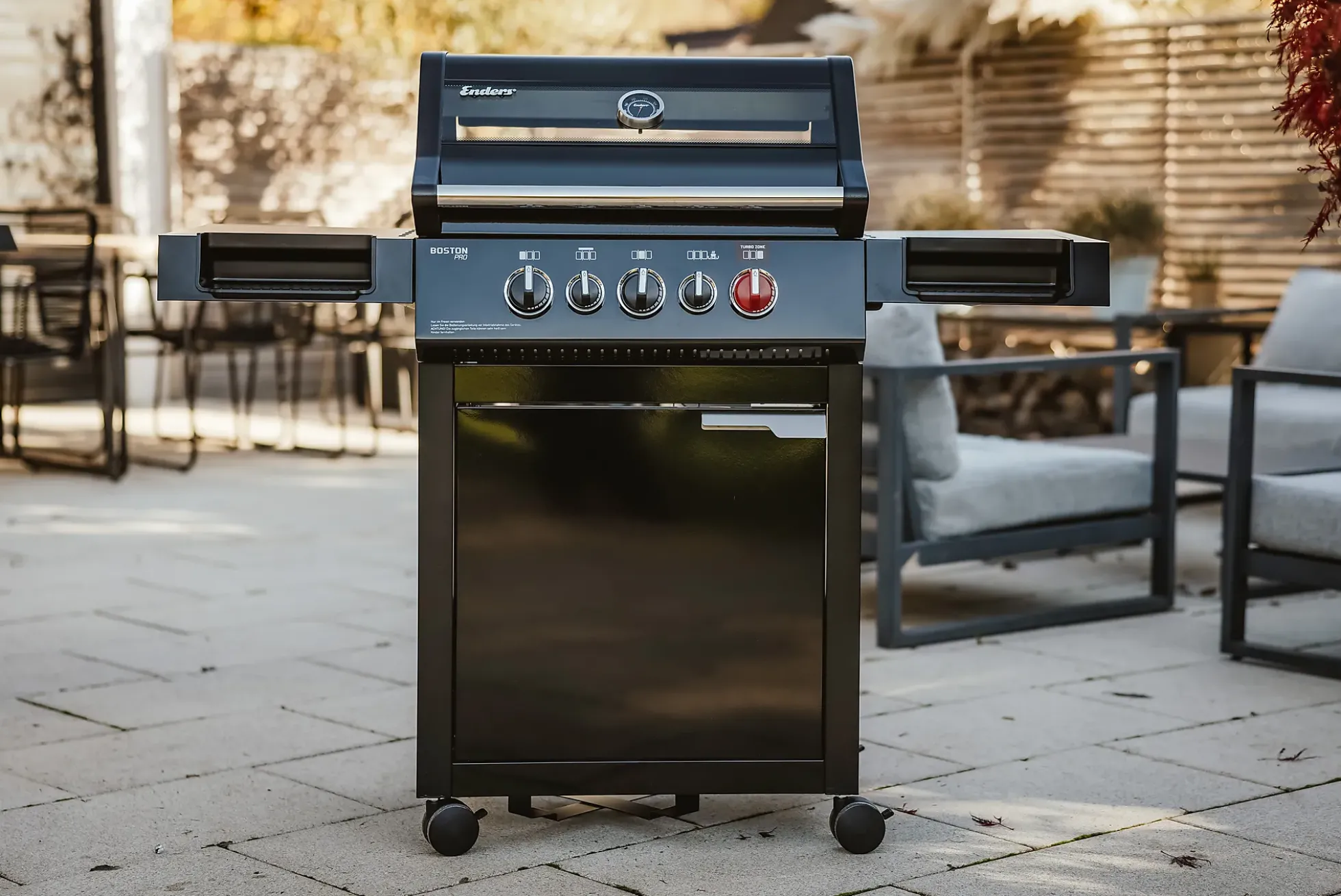 Gassgrill Boston Black 3 brenner