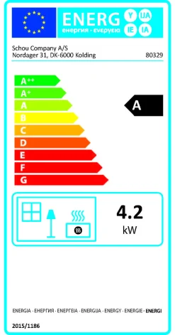 Gassovn med vifte 4,2kw med regulator