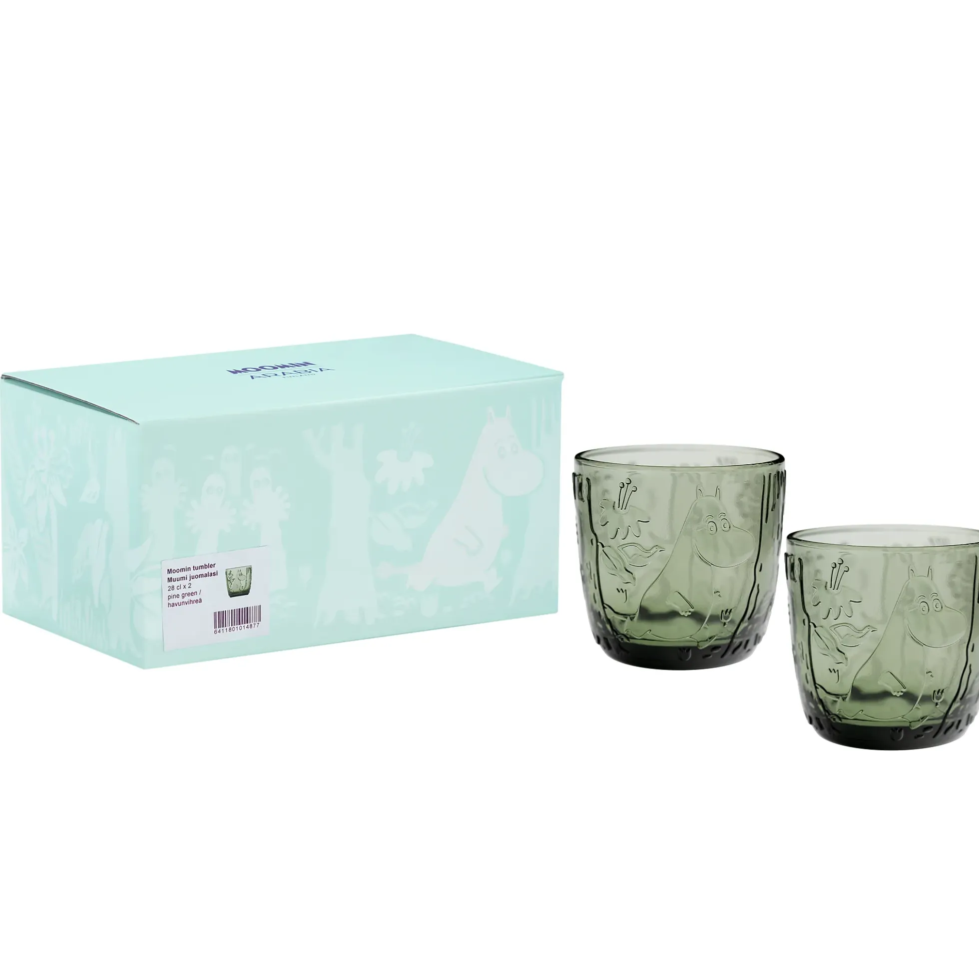 Glass 28cl Mummi Furugrønn 2Stk